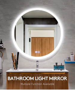 Miroir intelligent de luxe au design artistique, miroir mural LED pour salle de bain, anti-buée, avec éclairage pour maquillage, pour salon et hôtel - Product Image 2