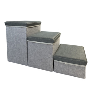 भंडारण ढहने वाले कुत्ते के साथ तीन कहानी कुत्ते सीढ़ियों के साथ कुत्ते गैर-पर्ची पालतू सीढ़ियां उच्च बिस्तर या सोफे - Product Image 6