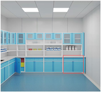 Armoire de traitement hospitalière en acier électrolytique sur mesure avec rangement de médicaments stériles et plan de travail pour salle de destruction