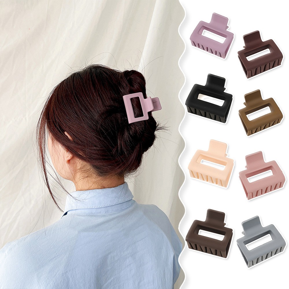 Элегантные Заколки для волос с квадратными зажимами Заколка-краб заколки для волос модные заколки для волос матовый головной убор аксессуары для волос для женщин