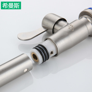 Robinet de cuisine Himans en acier inoxydable 304, monocommande, à poser sur comptoir, avec cartouche céramique moderne, rotation à 360 degrés - Product Image 2