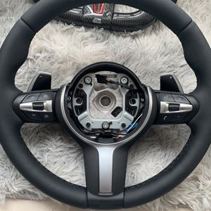 Vente en gros de housses de <span class=keywords><strong>volant</strong></span> de voiture en cuir véritable noir pour <span class=keywords><strong>BMW</strong></span> M Sport F30 F31 F34 F10 F11 F07 X1 X2 <span class=keywords><strong>X3</strong></span> F25 F32 F33 F36 F48 - Product Image 1