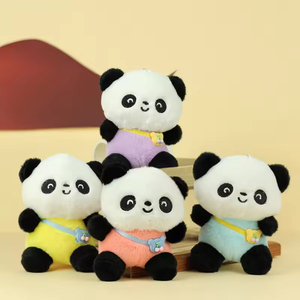 Cute Cartoon Pendant Gift Fashion Promotional Plush Keychain Small Size Stuffed Plush Animal Keychain Accessory