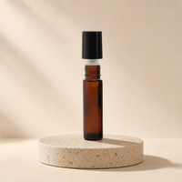 Flacon roll-on en verre vide portable de 10 ml pour huiles essentielles, brillant à lèvres, parfum – Format voyage