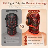 Masque de beauté Photon IBN IBN629 personnalisé, traitement à la lumière rouge 4 couleurs, silicone de qualité alimentaire, appareil de soin de la peau du visage LED, anti-âge