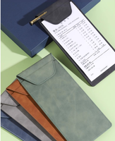 Clips de menu, clips magnétiques pour les commandes et les factures de restaurant, clips pour les factures de boissons, porte-documents en cuir, bloc-notes