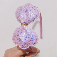 Pince à cheveux princesse mignon grand arc pour enfants nouveau bandeau à paillettes arc accessoire de conception tridimensionnelle épingle à cheveux pour cheveux errants