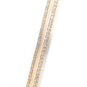 UWIN Hip Hop 3mm 4mm bracciale a catena <span class=keywords><strong>da</strong></span> Tennis CZ catena a <span class=keywords><strong>mano</strong></span> con fibbia a molla gioielli in Zirconia - Product Image 2