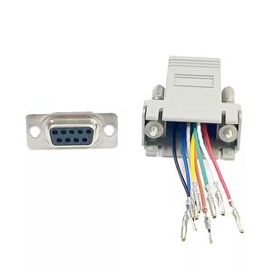 Adaptador de conector modular RJ45 a RS <span class=keywords><strong>232</strong></span>, cabeza de ordenador RJ 45 a DB 9, conector DB 9 hembra/macho a RJ 45 - Product Image 6