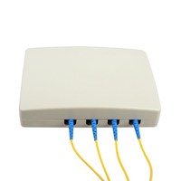 4 الأساسية الألياف sc غطاء محطة مربع مصغرة ODF FTTH 4 ميناء صغير الألياف البصرية إنهاء صندوق الحائط