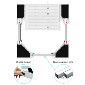 Kit de superposition pour lave-linge et sèche-linge, kit de superposition universel avec plaque coulissante extractible, kit de superposition réglable avec sangle à cliquet - Product Image 4