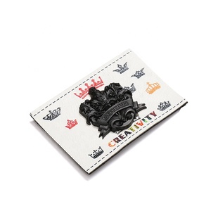 革製パッチ ホットプレス エンボス加工 PUスクリーン印刷ロゴ レザーラベル メタルラベル付き ジャケット用 - Product Image 4