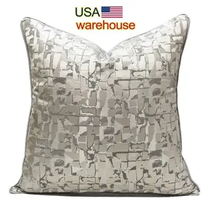 Grosir Sarung Bantal Lempar Pola Cek Mewah Sarung Bantal Abu-abu Sarung Bantal Dekorasi Interior 45*45CM 50*50CM