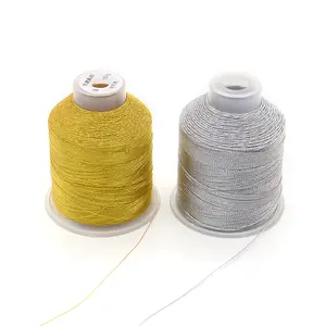 Wholesale Sparkling Glitter Metallic yarn Embroidery Sewing Thread For Embroidery Machines, Cords, Braids in Golden Shades