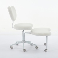 Fauteuil releveur moderne avec roulettes, soutien lombaire pour TDAH, hauteur réglable, extensible, en tissu Teddy