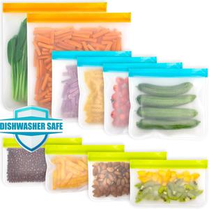 ถุงเก็บอาหารแบบหนา ใช้ซ้ำได้ ปลอดสาร BPA ป้องกันการรั่วซึม ถุงแช่แข็งแบบซิปล็อค สำหรับหมักเนื้อ ผลไม้ - Product Image 6