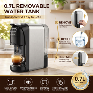 <span class=keywords><strong>Machine</strong></span> à café expresso ELEGOAL EC518, 20 bars de pression, 3 en 1, <span class=keywords><strong>compatible</strong></span> <span class=keywords><strong>avec</strong></span> les capsules Nespresso et <span class=keywords><strong>Dolce</strong></span> <span class=keywords><strong>Gusto</strong></span> - Product Image 6