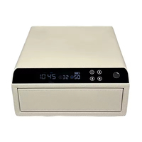Mini coffre-fort en cuir à empreinte digitale et mot de passe, haute sécurité, ignifuge, avec déverrouillage intelligent, pour tiroir de placard