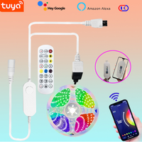 Kit LED RGB intelligent avec contrôleur d'application, vente chaude, 5M 10M, WIFI BT, bande lumineuse LED RGB 5050