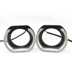 ALECAR Masque de décoration de phare en forme de U <span class=keywords><strong>KINGRING</strong></span> Angel Eyes pour lentille de projecteur bi-LED de 3.0 pouces Carénages de projecteur intégrés - Product Image 3