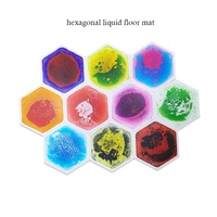 Tapis de sol sensoriel liquide hexagonal 3D unisexe Jouet éducatif à ramper pour les enfants de 2 à 4 ans