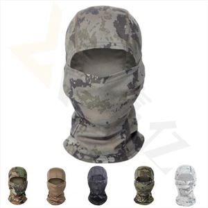 Pasamontañas de lana cálido para hombre, de punto, cortavientos, con 3 agujeros, para motocicleta y esquí, gorro de invierno - Product Image 1