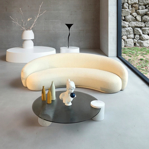 Minimaliste créatif nouvelle peinture <span class=keywords><strong>verre</strong></span> dessus marbre <span class=keywords><strong>Table</strong></span> jambe <span class=keywords><strong>Table</strong></span> basse concepteur petit salon rond <span class=keywords><strong>verre</strong></span> trempé <span class=keywords><strong>Table</strong></span> à thé - Product Image 2