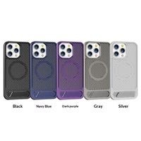 Coque de téléphone magnétique antichoc avec support plat et dissipation thermique premium pour iPhone 12 13 14 15 16 17 18 Pro Max