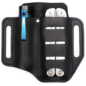 Sacoche de travail multifonctionnelle en cuir de vachette véritable, robuste, à double compartiment, avec bandoulière réglable - Product Image 1