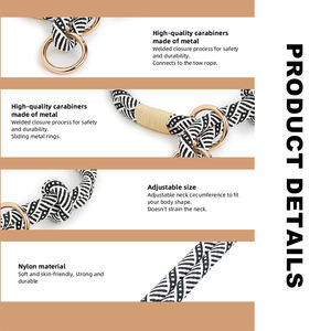 Nuevo y elegante Collar de perro trenzado a mano de nailon de lujo para perros pequeños, medianos y grandes, collares ajustables suaves para cachorros sin tirones para entrenamiento de mascotas - Product Image 2