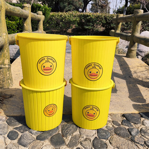 แฮปปี้ กอสลิงส์ถังพลาสติกเป็ดเหลือง 26x26 ซม. 26x30 ซม. สำหรับอาบน้ำและจัดเก็บ วัสดุ PP หนาขึ้น - Product Image 1