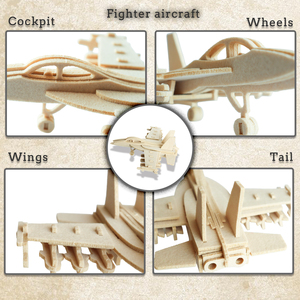 Décoration de bureau modèle de bricolage pour enfants en feutre 3D Fighter Puzzle, le meilleur choix pour les cadeaux d'anniversaire, - Product Image 3