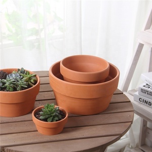 Pots de plantes en céramique terre cuite avec trou de drainage Mini conteneur pour <span class=keywords><strong>cactus</strong></span> succulent pour jardin domestique et plantes d'intérieur - Product Image 1
