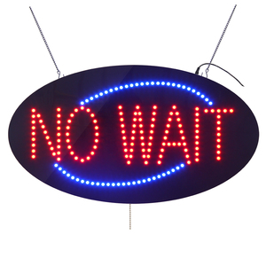 15*27 inch hình dạng hình bầu dục dẫn không có dấu hiệu chờ đợi, dẫn dấu hiệu tầm nhìn signage cho cửa sổ cửa hàng, On/Off/chế độ nhấp nháy - Product Image 1