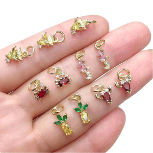 CZ8452 Mini Zirconia Dier Charmes Sieraden Accessoires Tiny Leuke Cz Micro Pave Krab Garnalen Sea Horse <span class=keywords><strong>Charms</strong></span> - Product Image 4