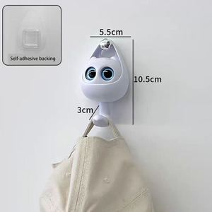 ganchos adhesivos creativos lindo gato guiño ganchos lindo animal doméstico ganchos para abrigo bufanda sombrero llave - Product Image 6