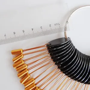 1 ensemble/30 pièces d'anneaux de nuancier de couleur de cheveux en métal, or et argent, outils pour <span class=keywords><strong>coiffeurs</strong></span> et barbiers, pour usage en salon - Product Image 3