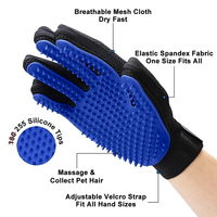 Gants de toilettage pour animaux de compagnie pour chiens et chats-Imperméable et écologique pour salle de bain, poils longs et courts en silicone et polyester.