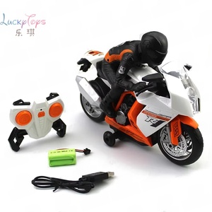 Modèle de moto de haute qualité à 3 canaux 2,4 G avec lumières, musique, radiocommande, pour enfants, cadeau 360 °   Démonstration de rotation - Product Image 5