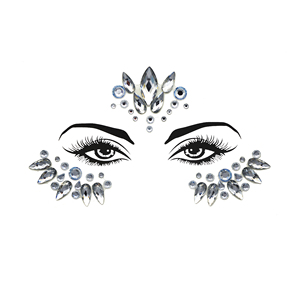 Larmes pierres précieuses strass sirène visage bijoux <span class=keywords><strong>tatouage</strong></span> Bindi autocollants temporaires - Product Image 1