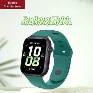 Correa de Silicona Clásica para Reloj Honor <span class=keywords><strong>4</strong></span> 5 X5 <span class=keywords><strong>Fit</strong></span> 2i 4pro Active, Correa de Repuesto Delgada y Suave, Resistente al Agua - Product Image 2
