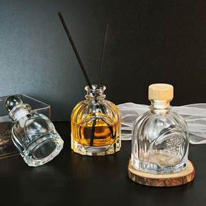 50ml 100ml 150ml 250ml Wholesale High Quality Luxury Flint Ger Shape Aroma <b>Reed</b> <b>Diffuser</b> Glass Bottle with Glass Top - Product Image 5