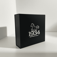 Cajas Rectangulares Plegables con Solapa Negra para Documentos, Velas, Joyería, Cosméticos