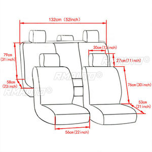 Juego de 9 Fundas de Asiento Delanteras Completas para Auto de 5 Plazas, Color Gris/Negro, Cuero PU Impermeable, Universal para BMW E46/Honda/Ford - Product Image 6