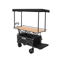 Chariot de voyage pliable en acier de haute qualité pour le camping en plein air avec table et pare-soleil – Vente en gros