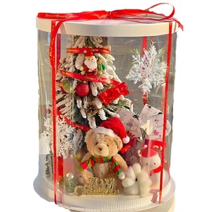 Christmas <b>Gift</b> <b>Box</b> Round Tree Packaging <b>Box</b> <b>Empty</b> Container <b>For</b> Snack Present Kids Party Favor - Product Image 5