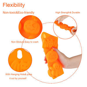 Molde Creativo para Hornear de Silicona, Molde para Chocolate con Diseño de Calavera de Calabaza, Cortador de Galletas - Product Image 4