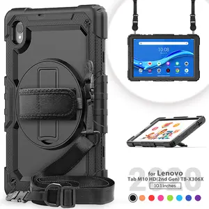 Heavy Duty Drop Proof Shockproof Hybrid Anti-Impact Case Ingebouwde Kickstand Voor Lenovo M10 Hd 2nd Gen TB-X306 /TB-X306X 10.1"