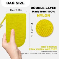 Sac de savon en nylon éponge maille africaine personnalisé sac de savon exfoliant pour gommage de douche pochette économiseur de savon exfoliant sac à récurer pour le corps