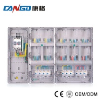 Boîtier de distribution d'alimentation monophasé KG-K1001D IP43 en ABS, boîtier de compteur pour circuits prépayés, certifié ISO, extérieur/intérieur